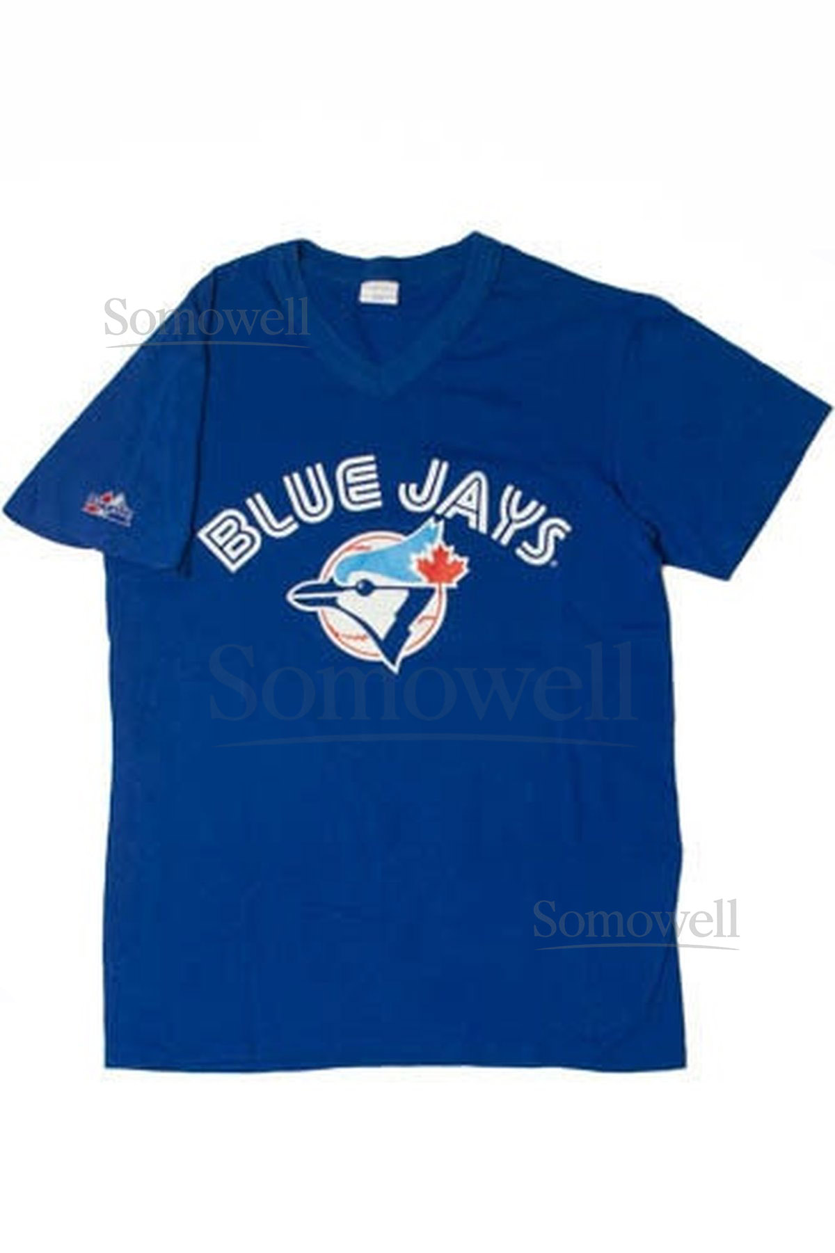 Vintage Blue Jays MLB Majestic V-Neck T-Shirt_448