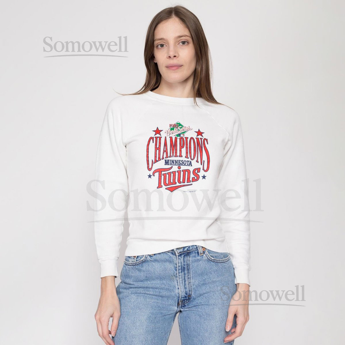 80s Minnesota Twins World Series Sweatshirt - Extra Small Vintage 1987 MLB Baseball Raglan Crewneck Pullover_13