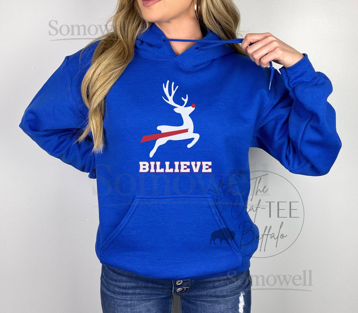 Buffalo Reindeer Christmas Unisex Hoodie_298