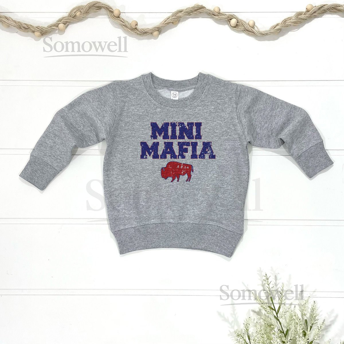 Mini Mafia Buffalo Football Kids Sweatshirt Buffalo Football Toddler Sweatshirt Unisex Kids Sports Fashion Buffalo New York Gift_795