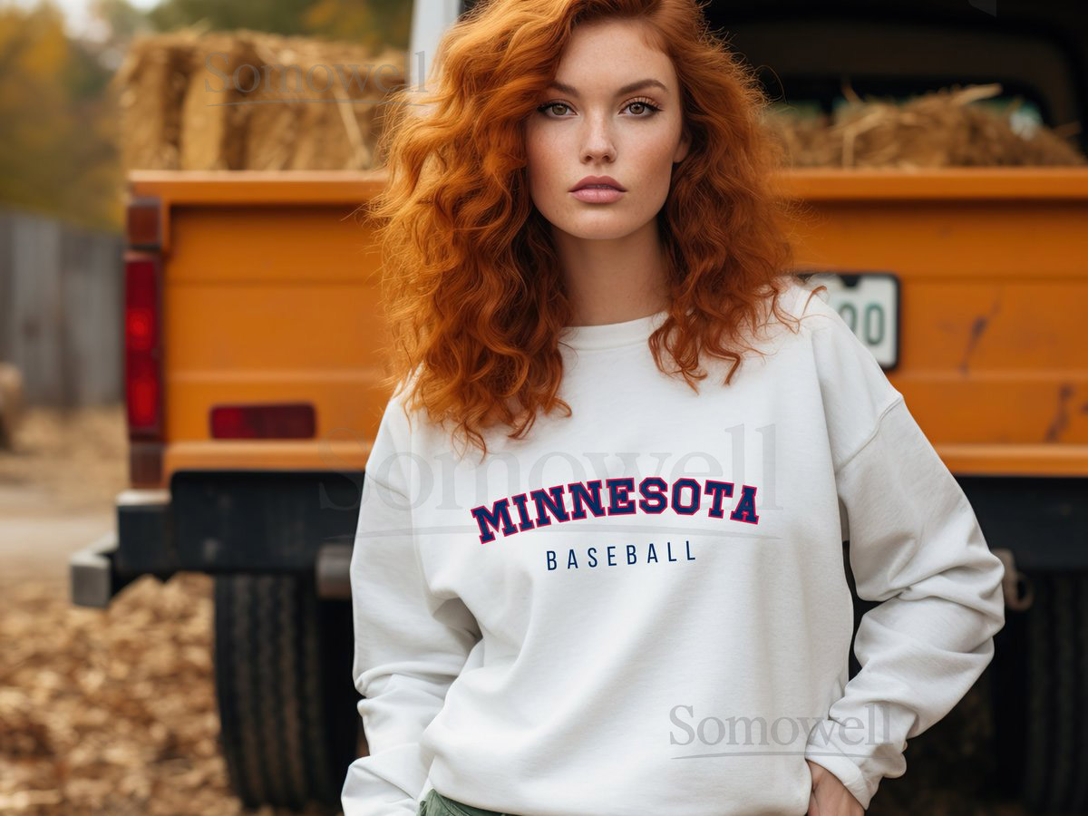 Minnesota Baseball Sweatshirt Twins Crewneck Minnesota Game Day Pullover_588
