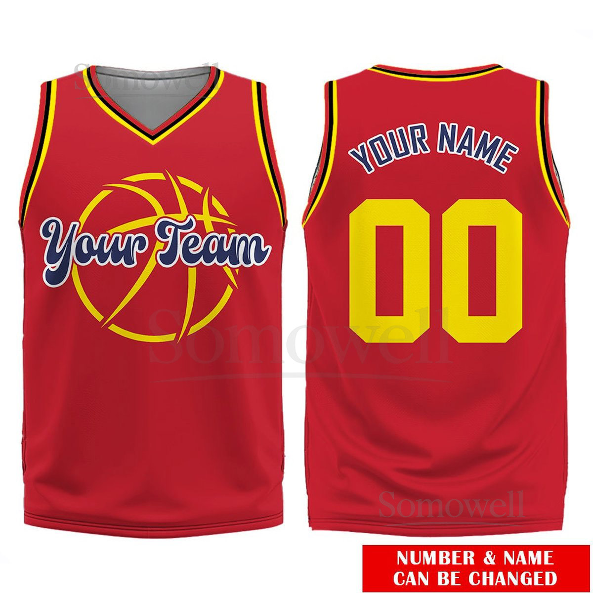Custom Basketball Jersey Team Name Number Basketball Jersey Team Game Day Outfit Basketball Jersey for Basketball Fan Lovers Players_004