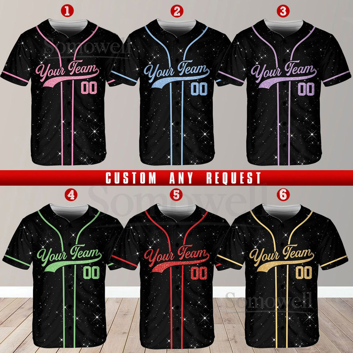 Personalized Team Name Number Baseball Jersey Custom Baseball Jersey Shirt Baseball Jersey Uniform Printed Glitter Not Glitter Fabric_706