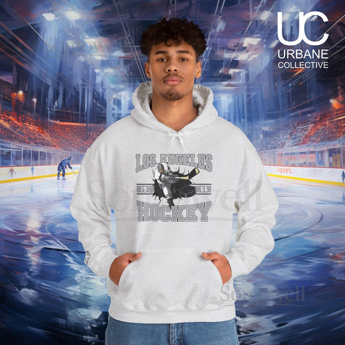 Los Angeles Hockey Hoodie Sweatshirt Custom Number LA NHL Fan Sweatshirt Vintage Kings Sweater LA Kings Hockey Shirt Retro Hockey_75