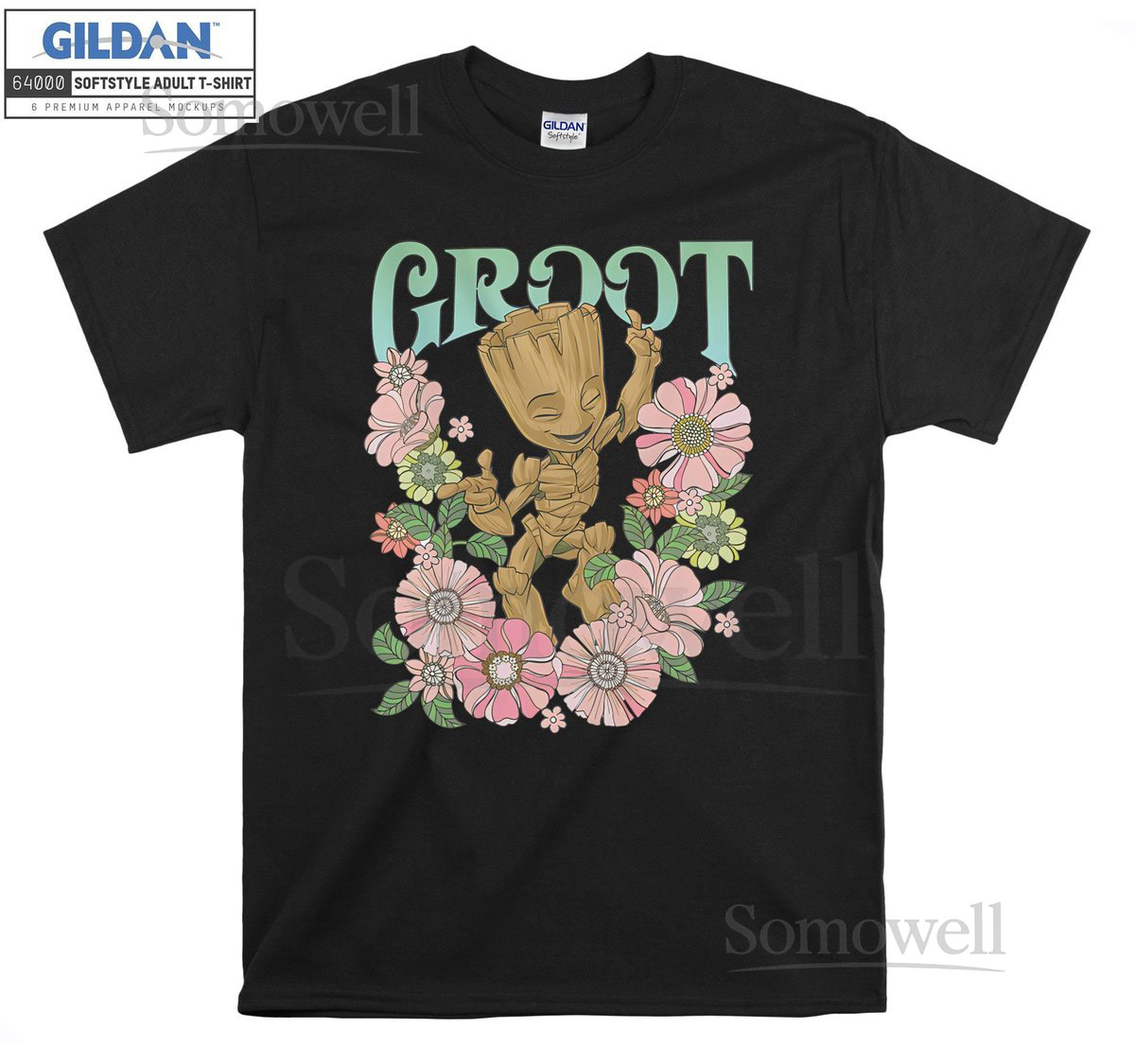 Marvel Guardians Of The Galaxy Groot Floral T shirt Hoodie Hoody T-shirt Tshirt S-M-L-XL-XXL-3XL-4XL-5XL Oversized Men Women Unisex 9156_25
