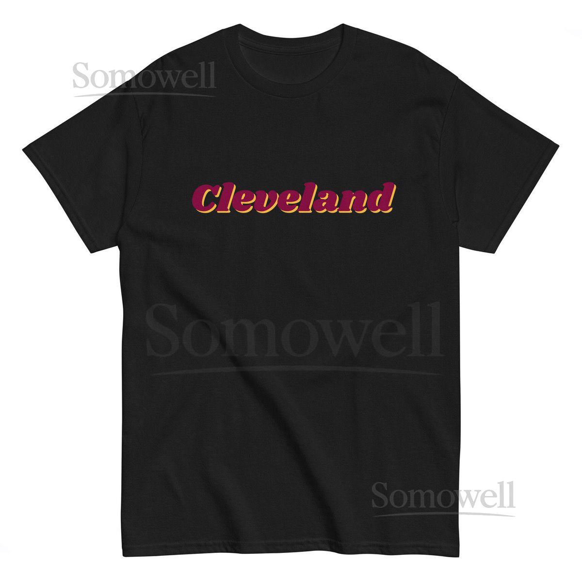 Cleveland T-Shirt Fan Apparel Streetwear Tee Wine Gold Design Sports Enthusiast Gift Unisex Cotton Shirt Ohio Cavs_347