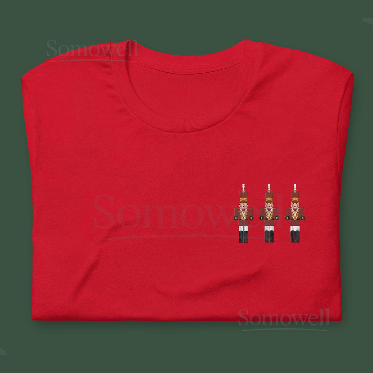 Toy Soldier Mickey Very Merry Christmas Parade Embroidered Tee Magic Kingdom Christmas Shirt Subtle Disney Apparel_173