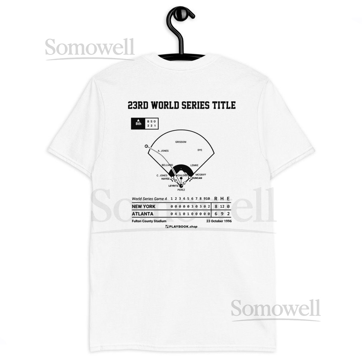 Greatest Yankees Plays T-shirt 23rd World Series title 1996_495