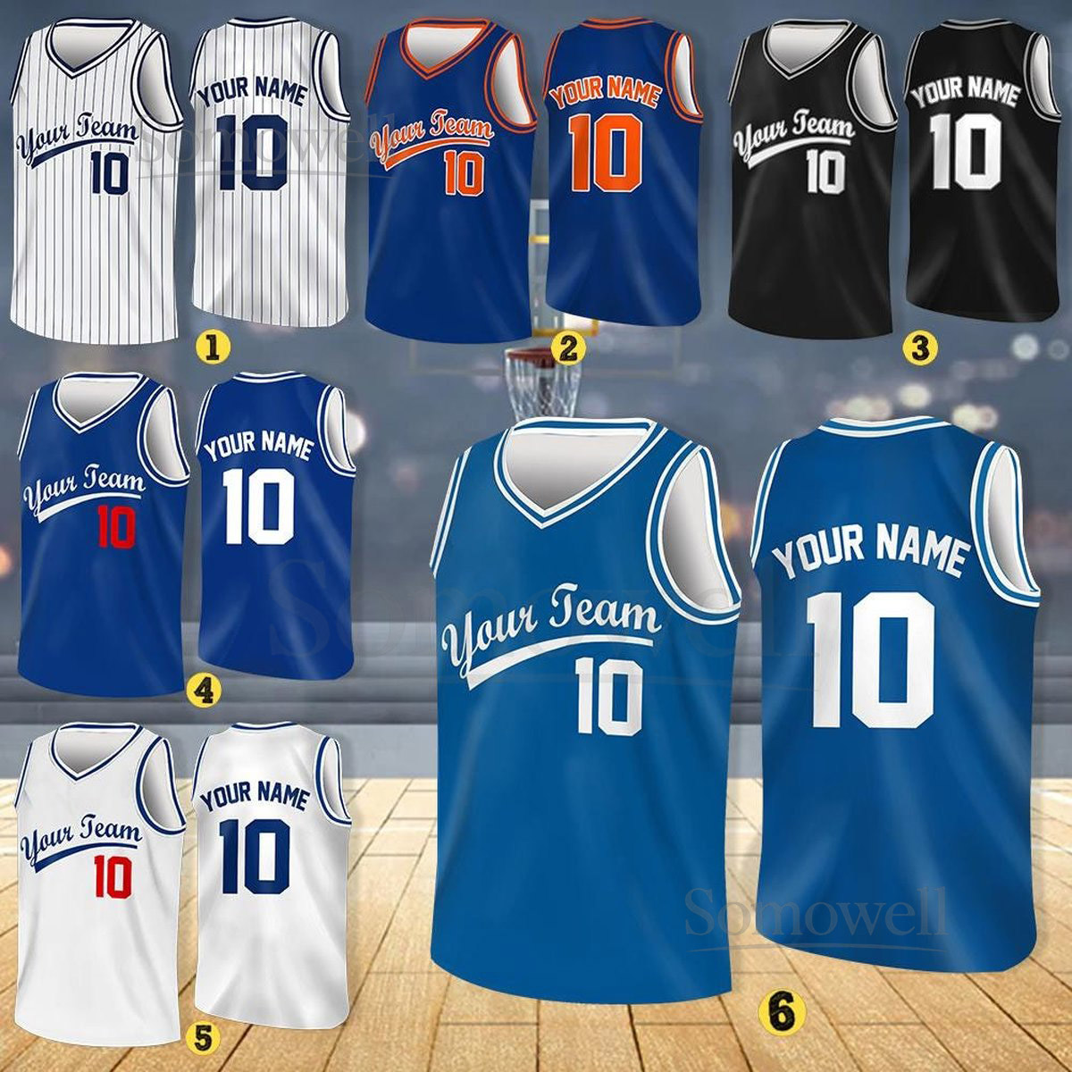 Custom Basketball Jersey Team Name Number Basketball Jersey Team Game Day Outfit Basketball Jersey for Basketball Fan Lovers Players_012