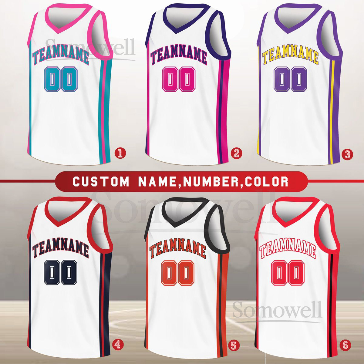 Custom Basketball Jersey Team Name Number Basketball Jersey Team Game Day Outfit Basketball Jersey for Basketball Fan Lovers Players_032