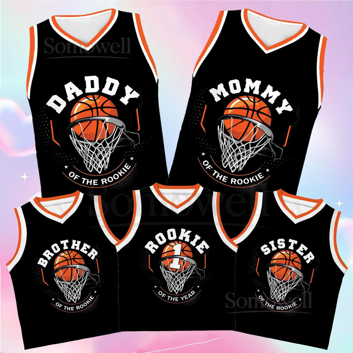 Custom Daddy Mommy Of Rookie Basketball Jersey Personalized Rookie Of The Year Kid Basketball Jersey Game Day Outfit Kids Birthday Jersey_162