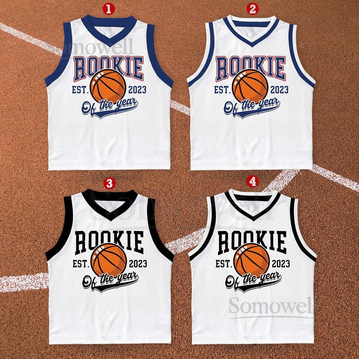 Custom Rookie Of The Year Basketball Jersey Personalized Youth Kid Basketball Jersey Game Day Outfit Kids Birthday Jersey Toddler Jersey_195