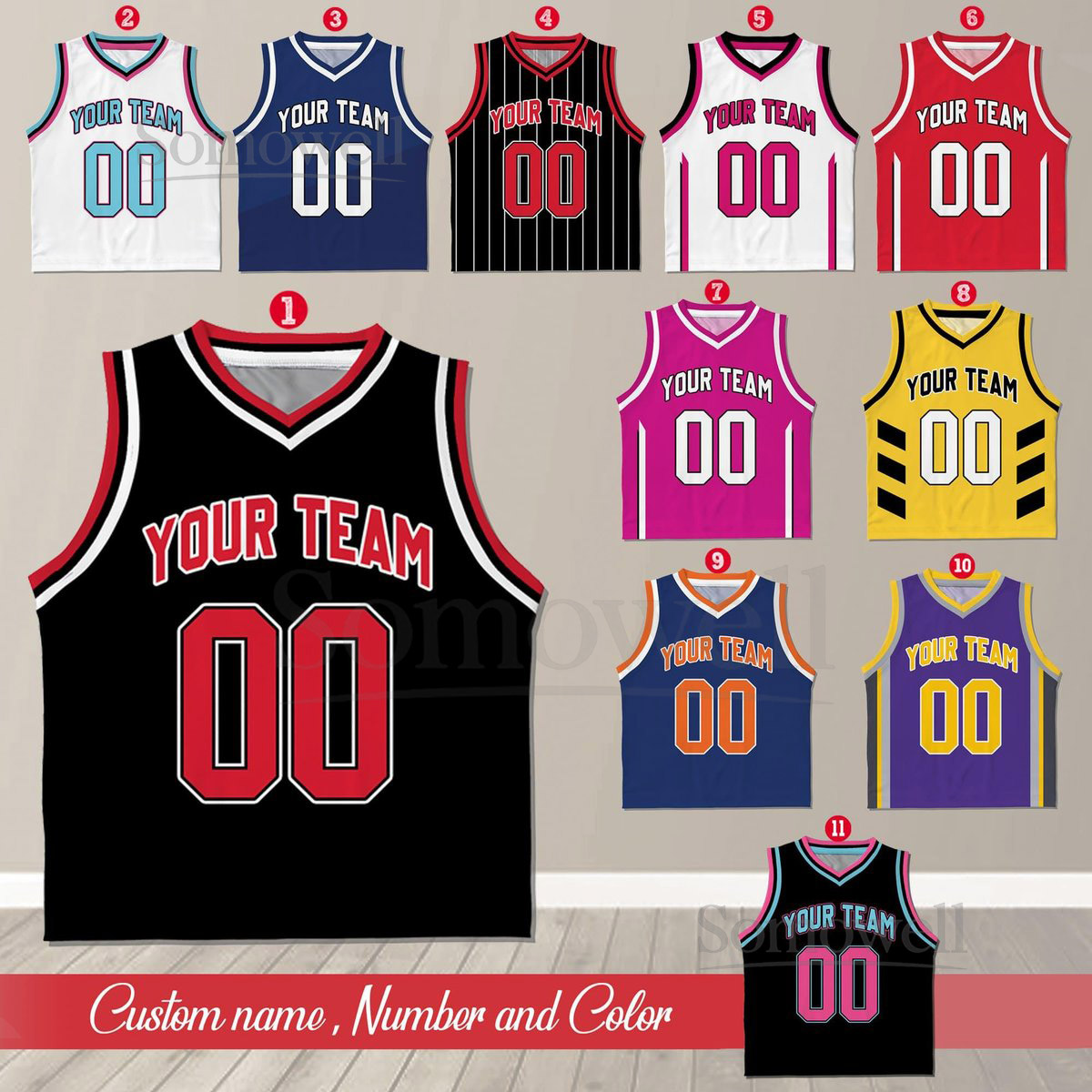 Custom Basketball Jersey Team Name Number Personalized Youth Kid Basketball Jersey Game Day Outfit Kids Birthday Jersey Toddler Jersey_125