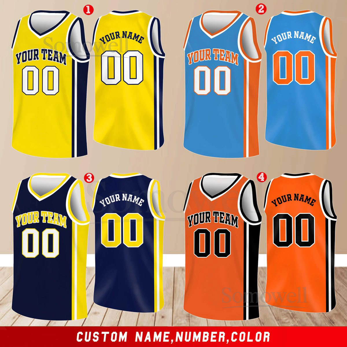Custom Basketball Jersey Team Name Number Basketball Jersey Team Game Day Outfit Basketball Jersey for Basketball Fan Lovers Players_080