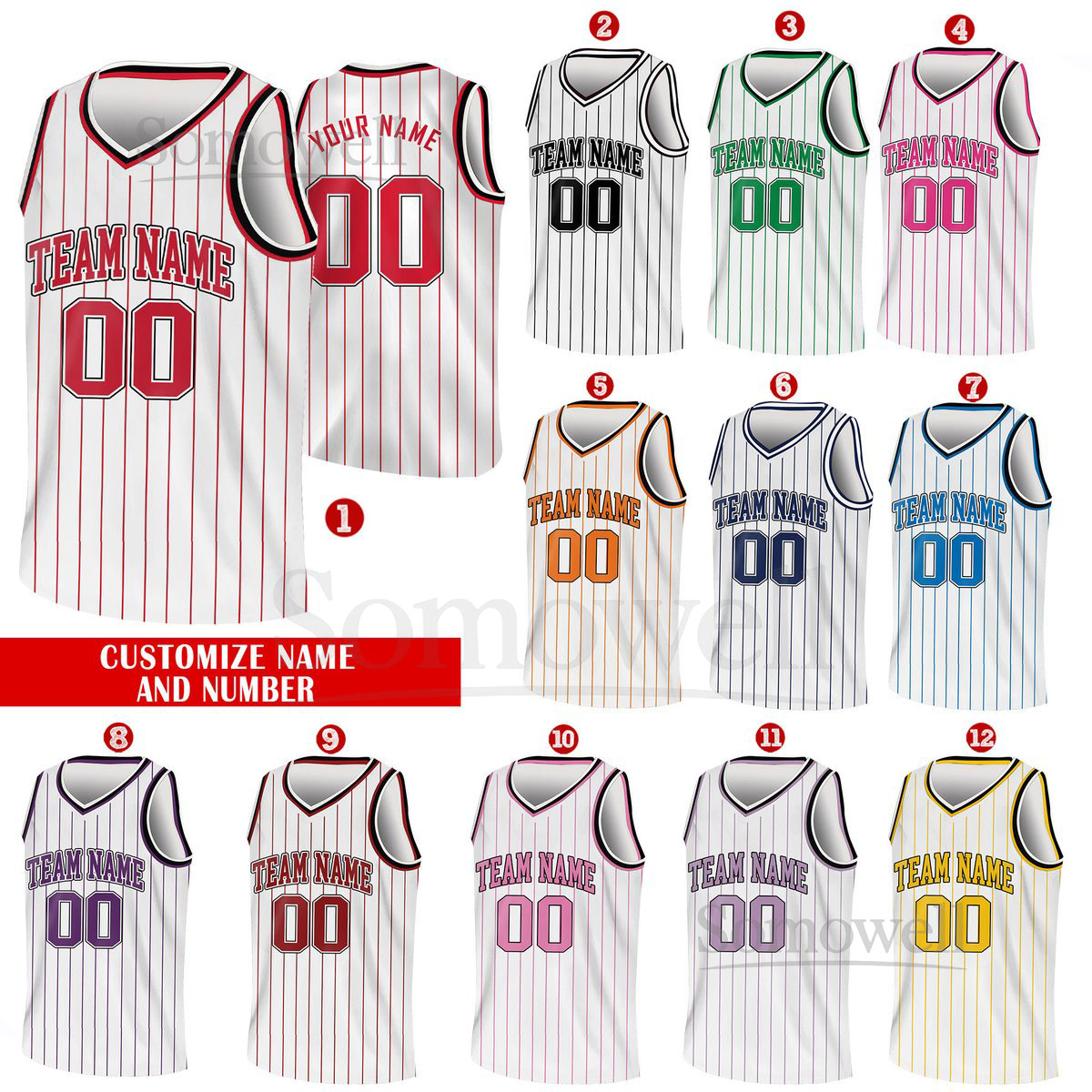 Custom Basketball Jersey Team Name Number Basketball Jersey Team Game Day Outfit Basketball Jersey for Basketball Fan Lovers Players_029