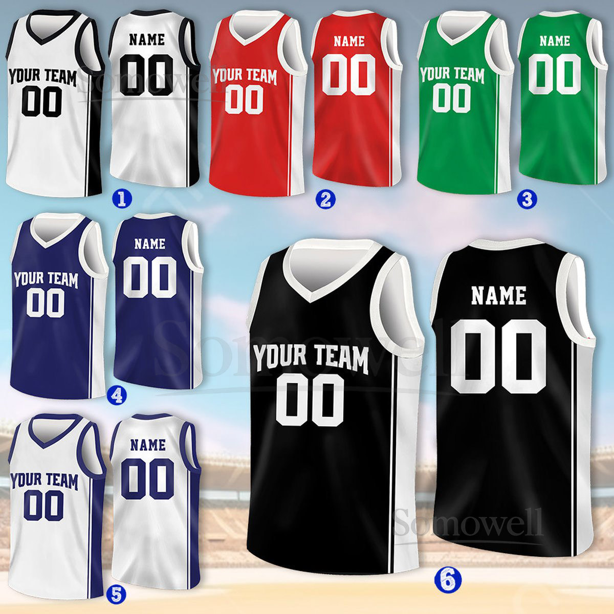 Custom Basketball Jersey Team Name Number Basketball Jersey Team Game Day Outfit Basketball Jersey for Basketball Fan Lovers Players_049