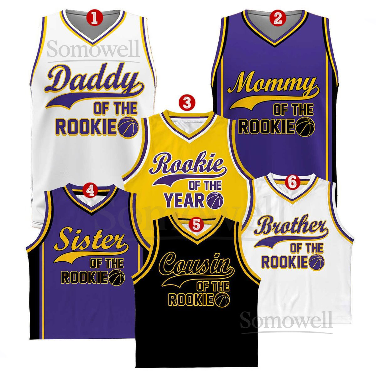 Custom Daddy Mommy Of Rookie Basketball Jersey Personalized Rookie Of The Year Kid Basketball Jersey Game Day Outfit Kids Birthday Jersey_160