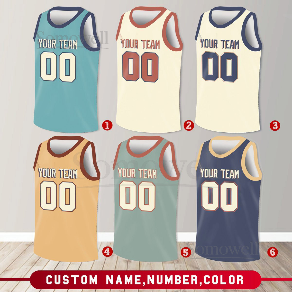 Custom Basketball Jersey Team Name Number Basketball Jersey Team Game Day Outfit Basketball Jersey for Basketball Fan Lovers Players_015