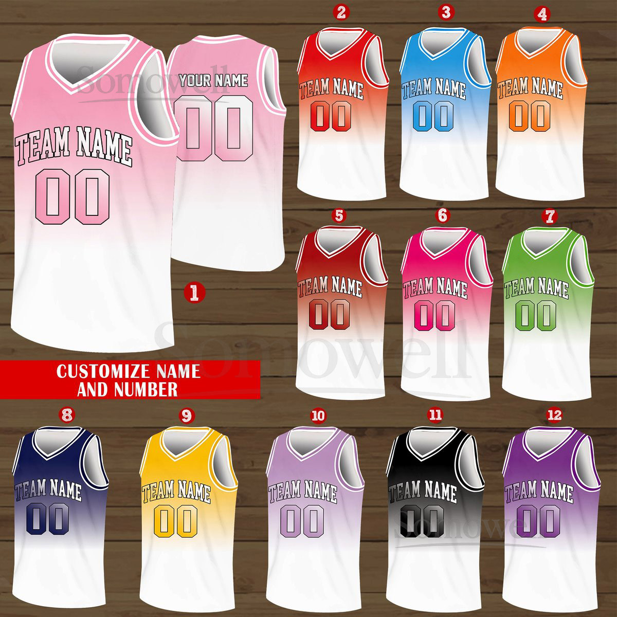 Custom Basketball Jersey Team Name Number Basketball Jersey Team Game Day Outfit Basketball Jersey for Basketball Fan Lovers Players_037