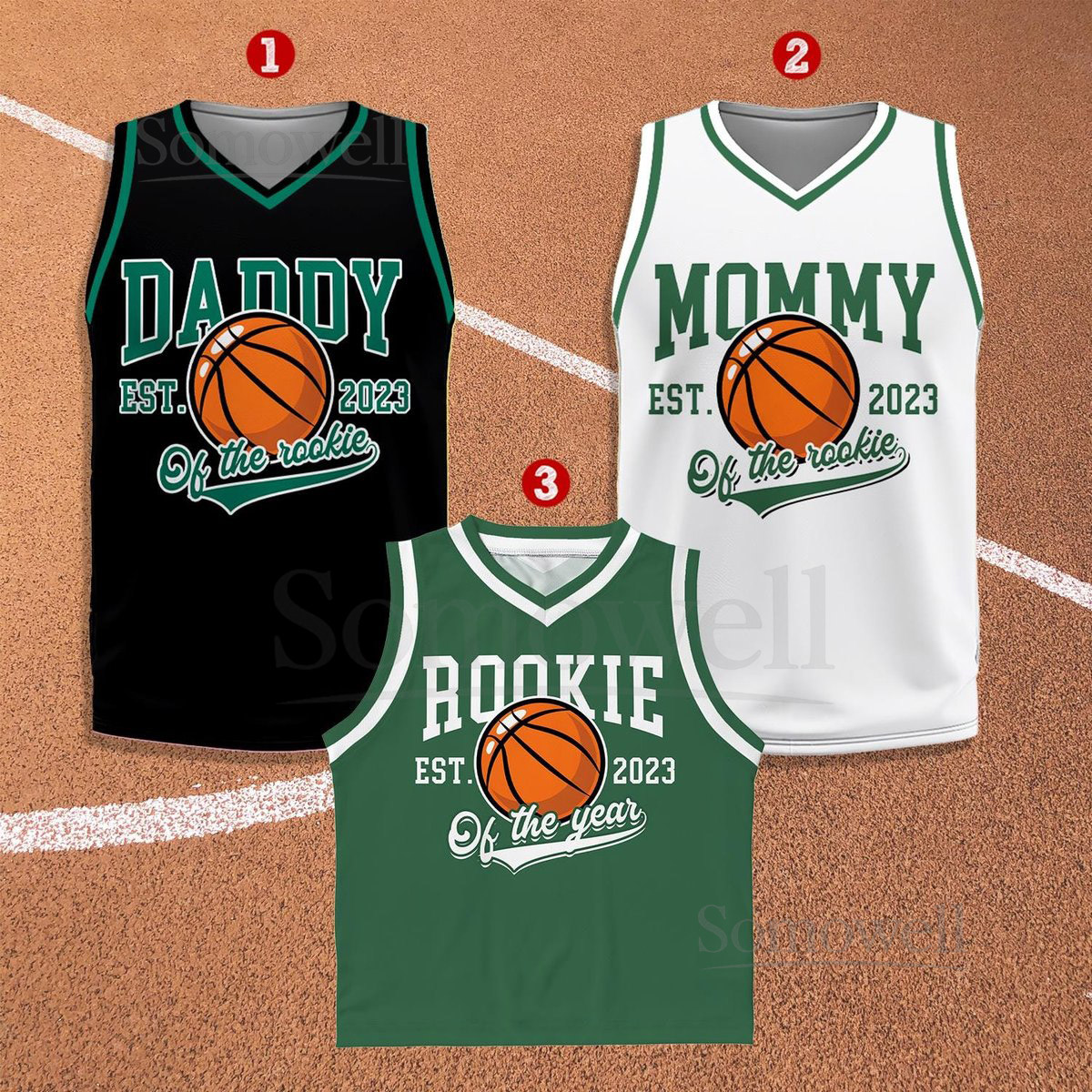 Custom Daddy Mommy Of Rookie Basketball Jersey Personalized Rookie Of The Year Kid Basketball Jersey Game Day Outfit Kids Birthday Jersey_156