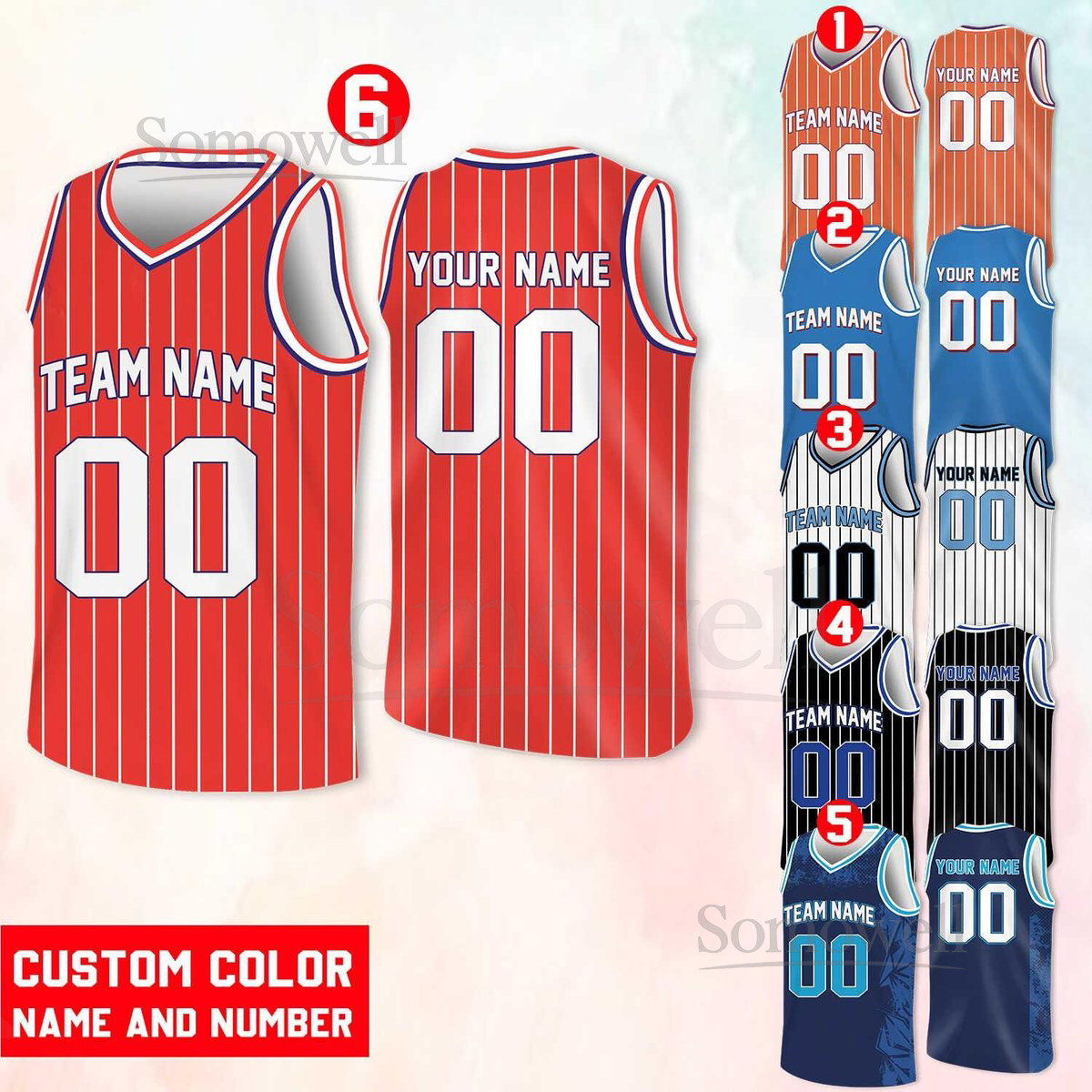 Custom Basketball Jersey Team Name Number Basketball Jersey Team Game Day Outfit Basketball Jersey for Basketball Fan Lovers Players_086