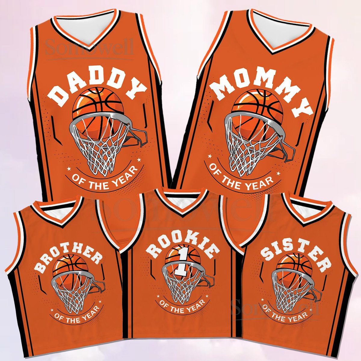 Custom Daddy Mommy Of Rookie Basketball Jersey Personalized Rookie Of The Year Kid Basketball Jersey Game Day Outfit Kids Birthday Jersey_164