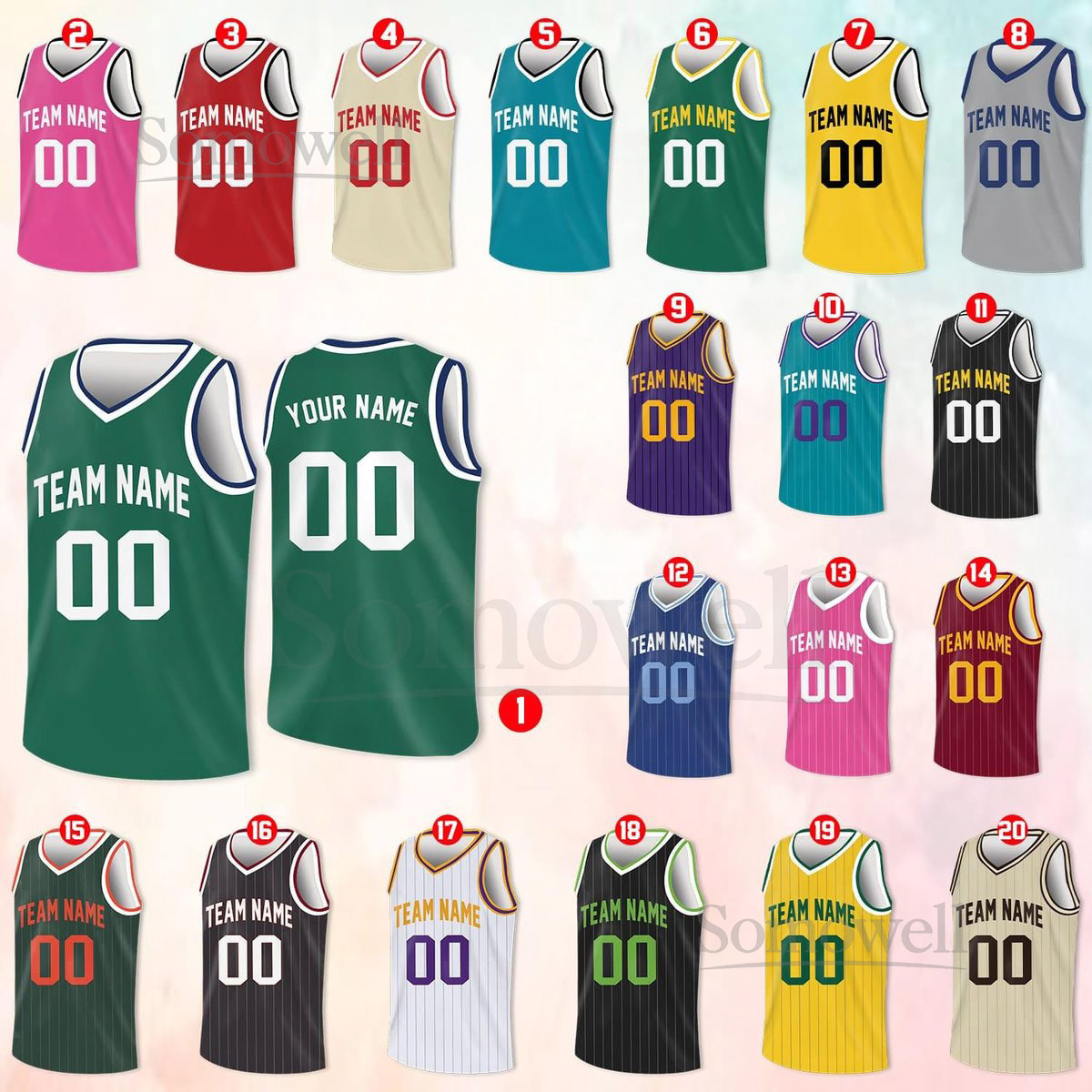 Custom Basketball Jersey Team Name Number Basketball Jersey Team Game Day Outfit Basketball Jersey for Basketball Fan Lovers Players_068