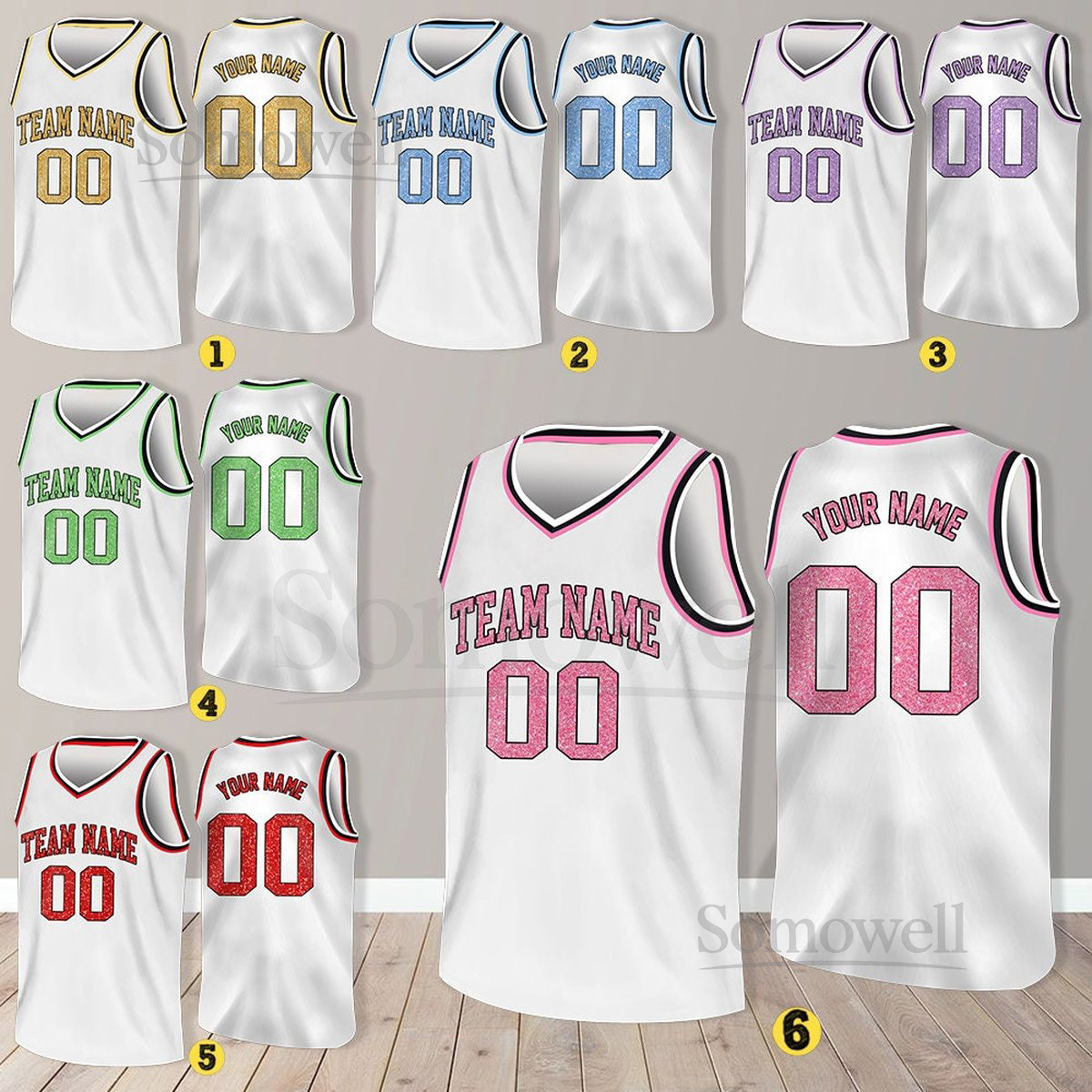 Custom Basketball Jersey Team Name Number Basketball Jersey Team Game Day Outfit Basketball Jersey for Basketball Fan Lovers Players_027