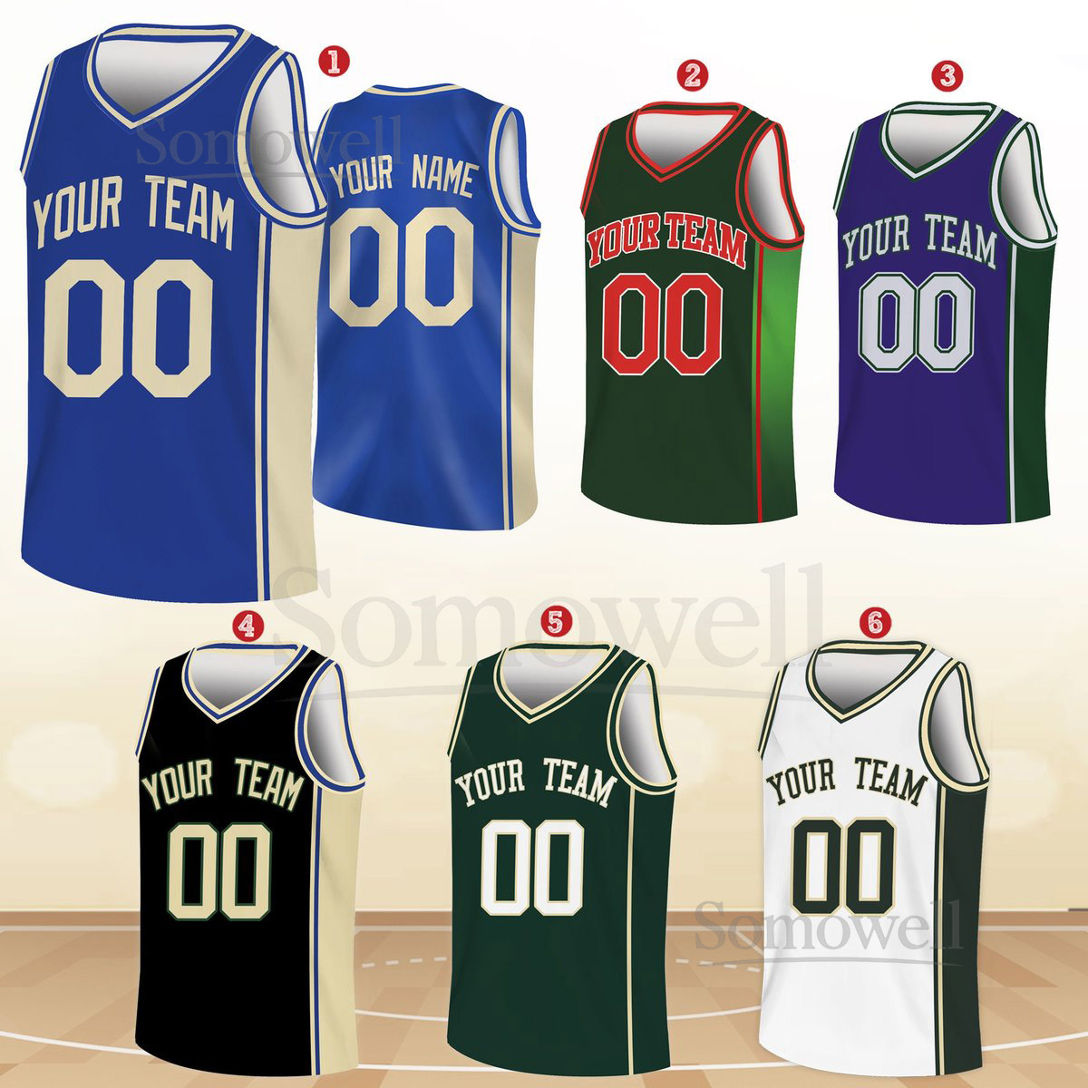 Custom Basketball Jersey Team Name Number Basketball Jersey Team Game Day Outfit Basketball Jersey for Basketball Fan Lovers Players_040