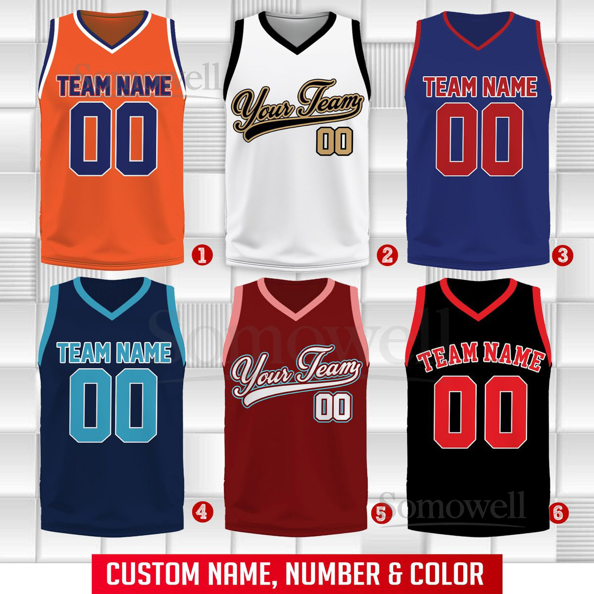 Custom Basketball Jersey Team Name Number Basketball Jersey Team Game Day Outfit Basketball Jersey for Basketball Fan Lovers Players_011