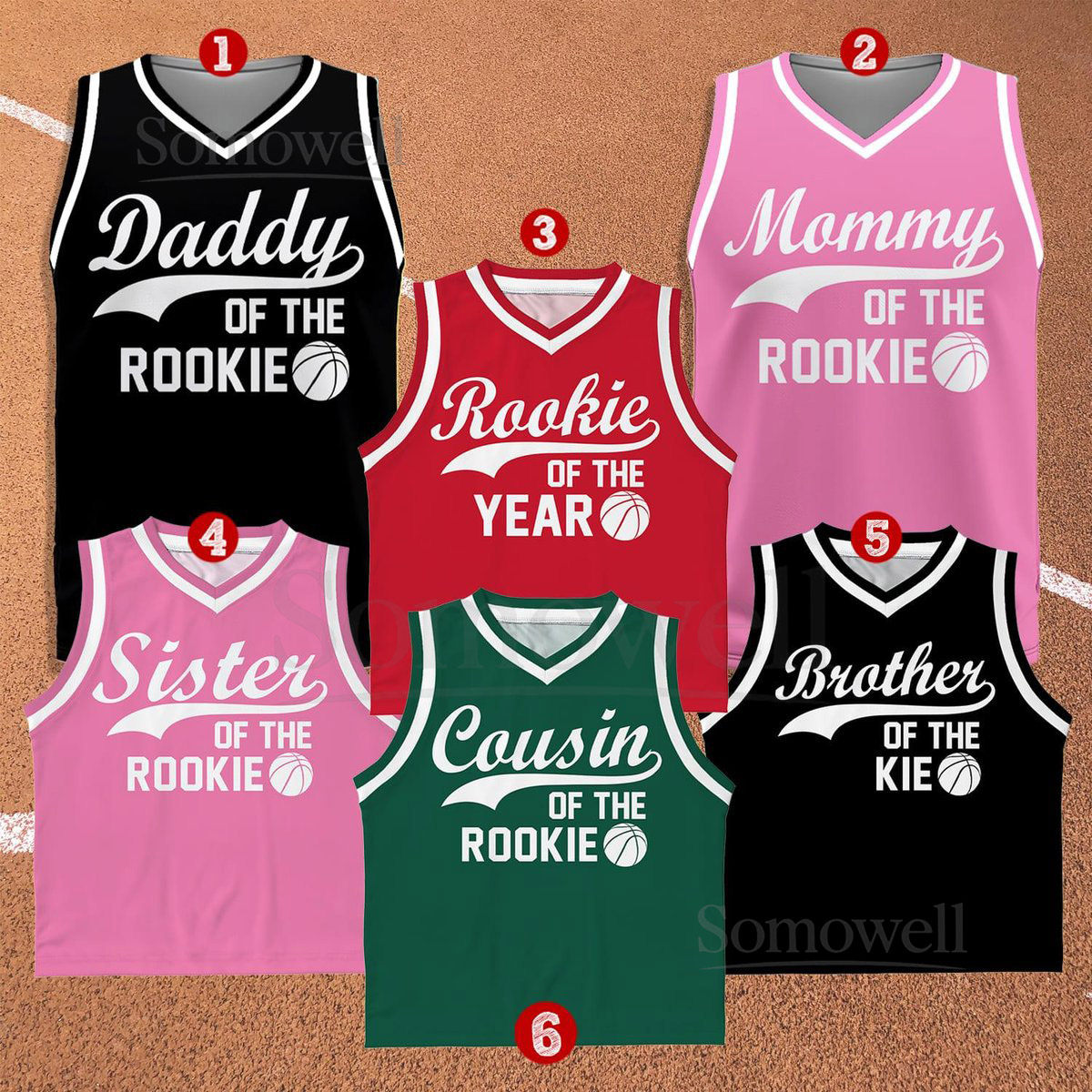 Custom Daddy Mommy Of Rookie Basketball Jersey Personalized Rookie Of The Year Kid Basketball Jersey Game Day Outfit Kids Birthday Jersey_158