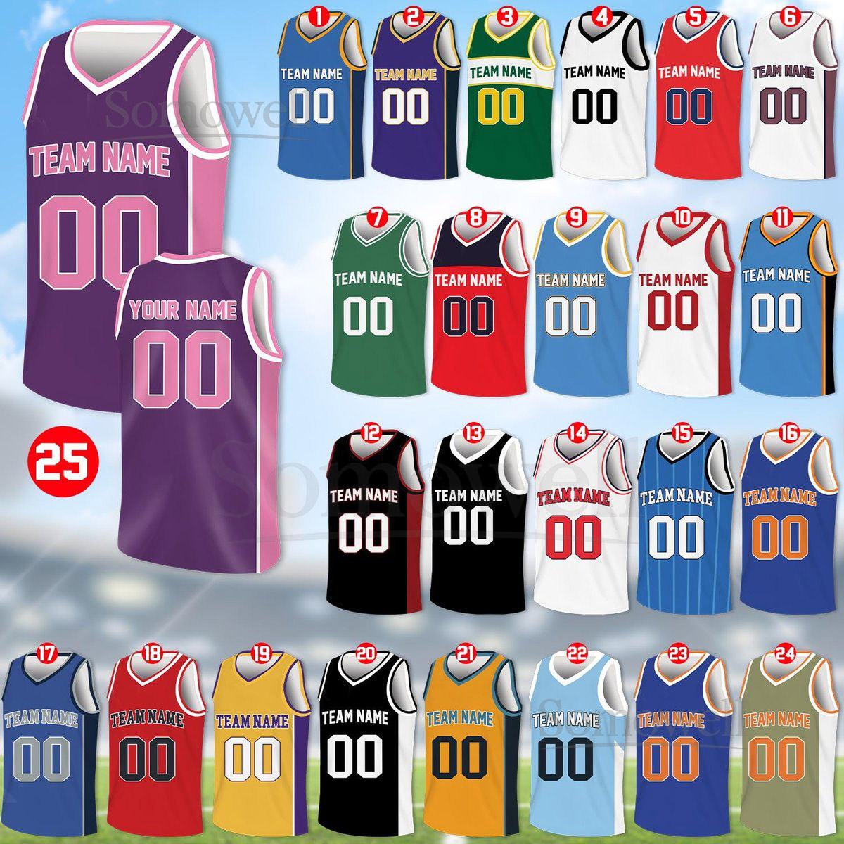 Custom Basketball Jersey Team Name Number Basketball Jersey Team Game Day Outfit Basketball Jersey for Basketball Fan Lovers Players_081