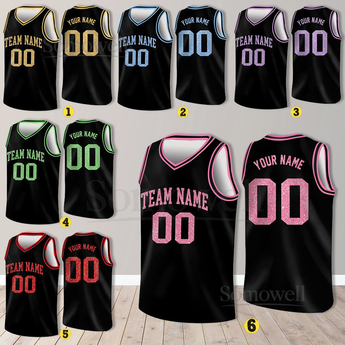 Custom Basketball Jersey Team Name Number Basketball Jersey Team Game Day Outfit Basketball Jersey for Basketball Fan Lovers Players_033