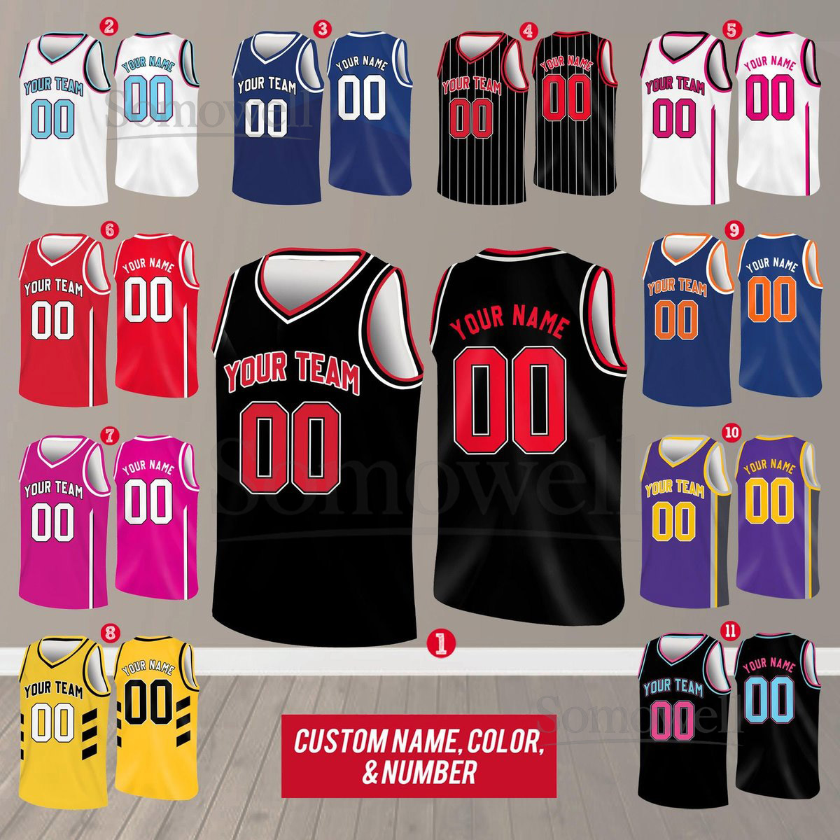 Custom Basketball Jersey Team Name Number Basketball Jersey Team Game Day Outfit Basketball Jersey for Basketball Fan Lovers Players_082