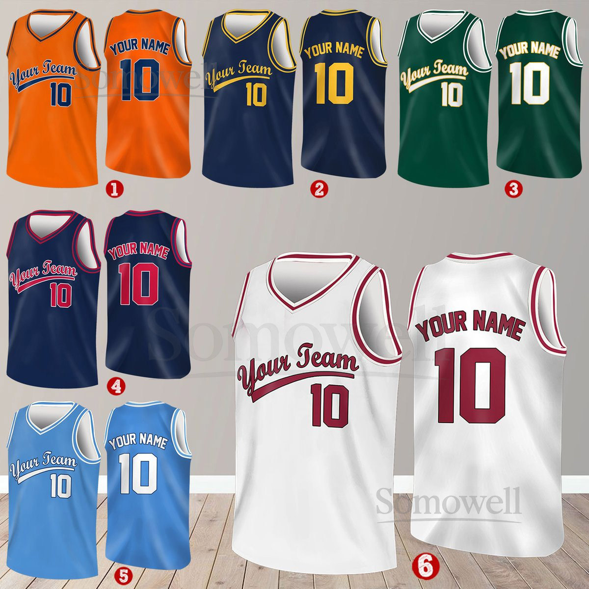 Custom Basketball Jersey Team Name Number Basketball Jersey Team Game Day Outfit Basketball Jersey for Basketball Fan Lovers Players_013