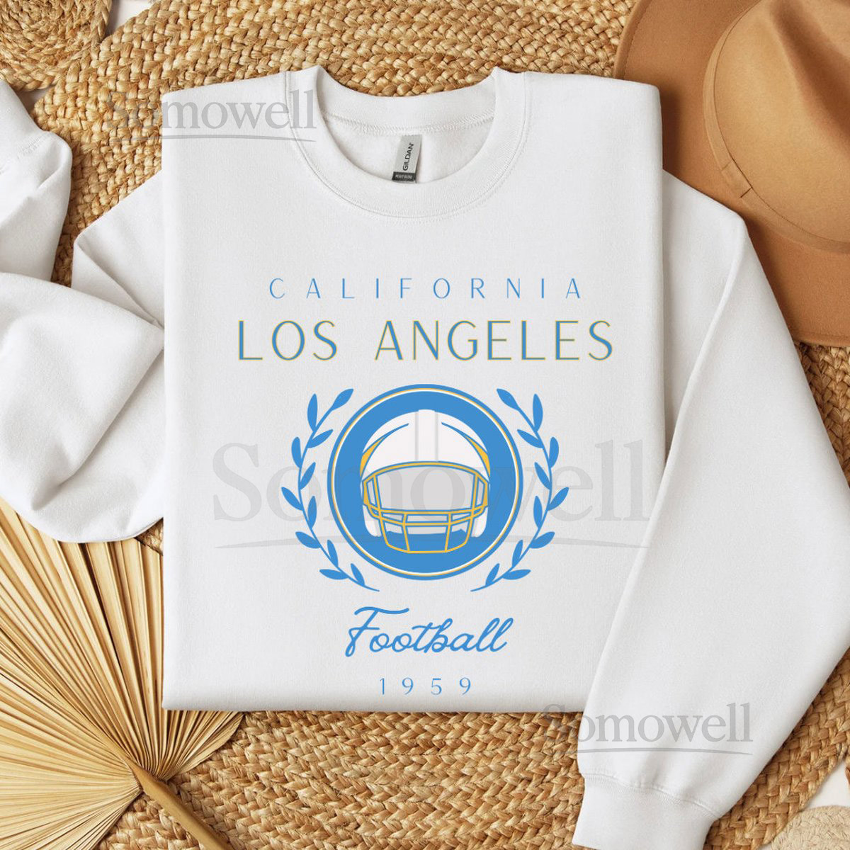 Cute Los Angeles Football Sweatshirt Vintage Style Los Angeles Football Crewneck American Football Shirt Los Angeles Football Fans Gift_19