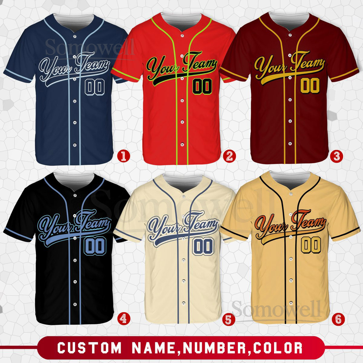 Personalized Team Name And Number Baseball Jersey Custom Baseball Jersey Shirt Baseball Jersey Uniform For Baseball Fans Baseball Lovers_441