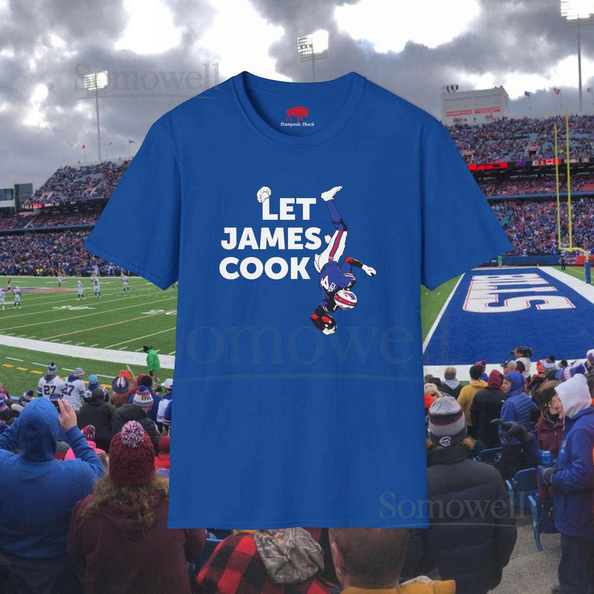 Buffalo Bills Let James Cook Tee Tailgate Party Fan Apparel_240