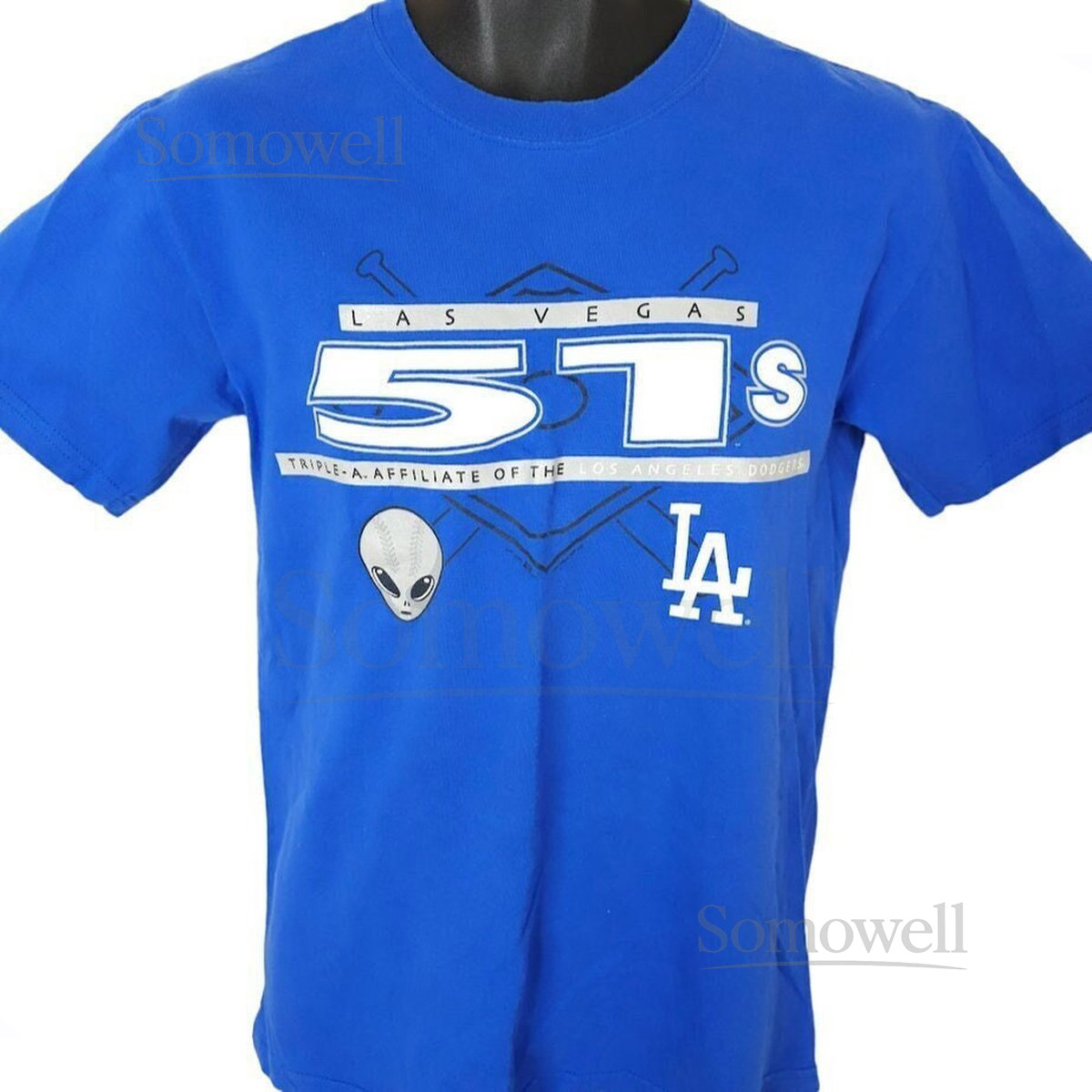 Las Vegas 51s T Shirt Mens Size Small Vintage Y2K Minor League Baseball MiLB Los Angeles Dodgers Aviators_568