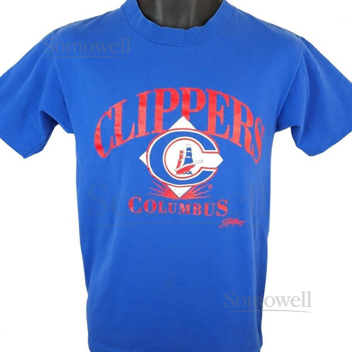 Columbus Clippers T Shirt Mens Size Small Vintage 90s Minor League Baseball MiLB Made In USA_358