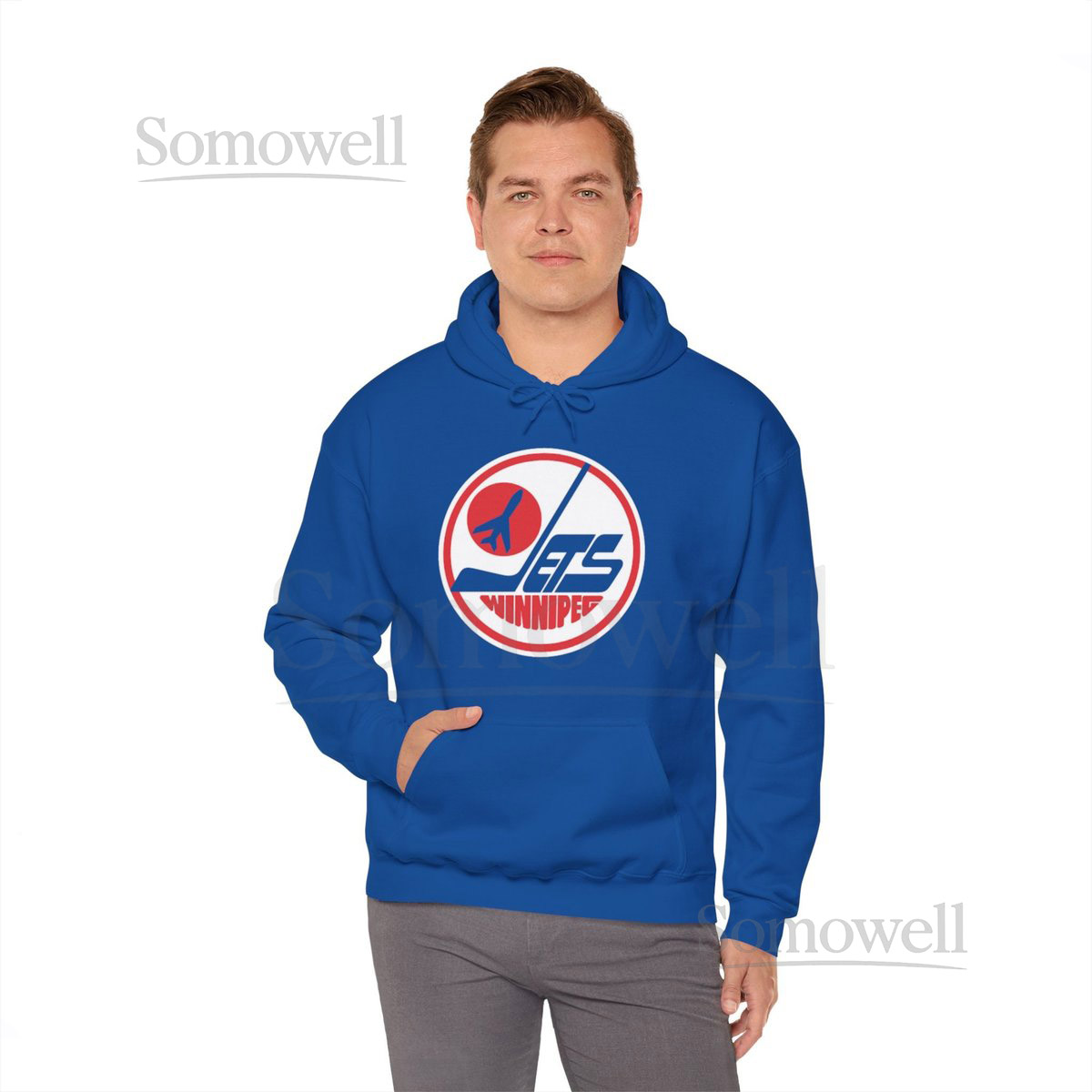 Winnipeg Jets Ice Hockey Hooded Sweatshirt_815