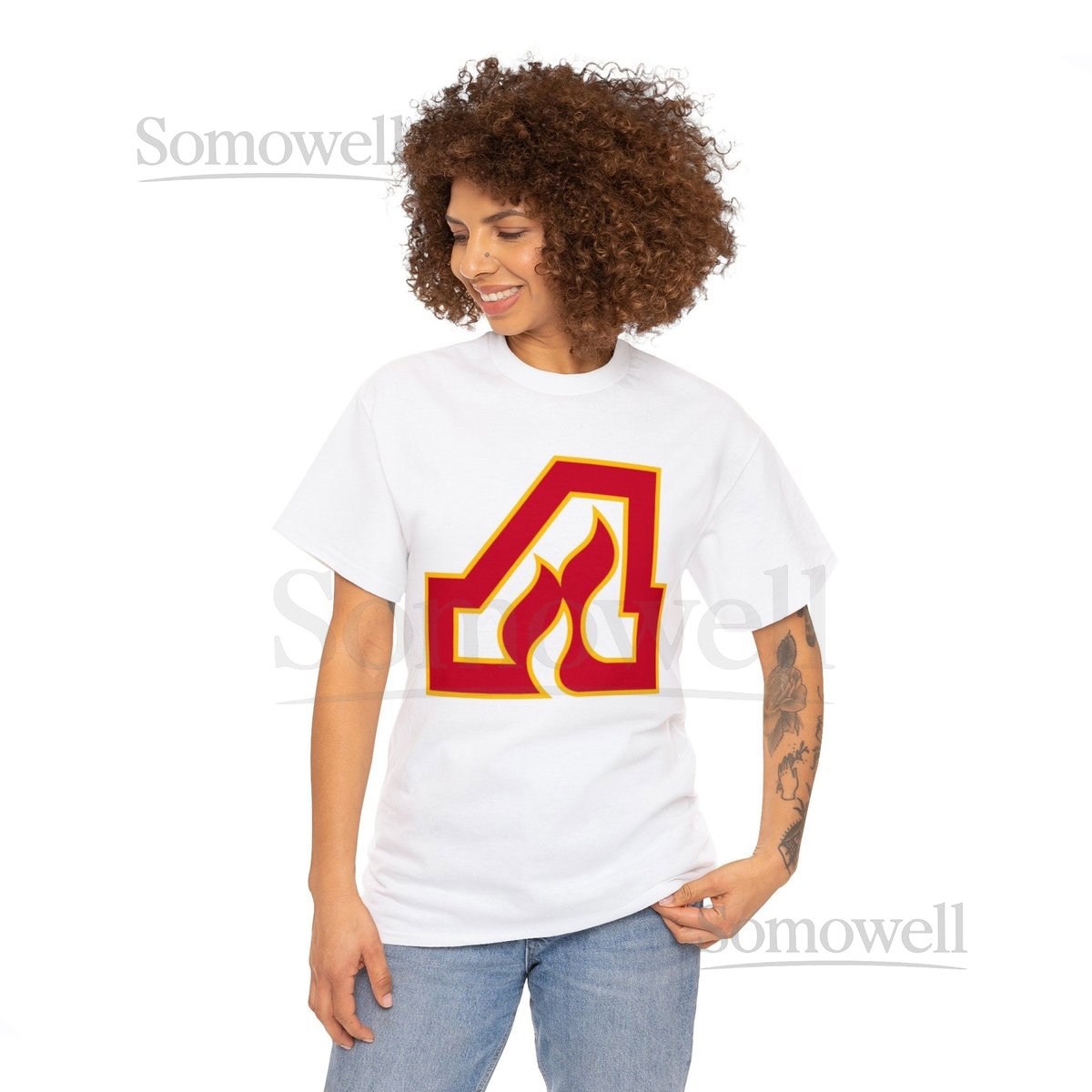 Atlanta Flames Retro Hockey Cotton Tee_21