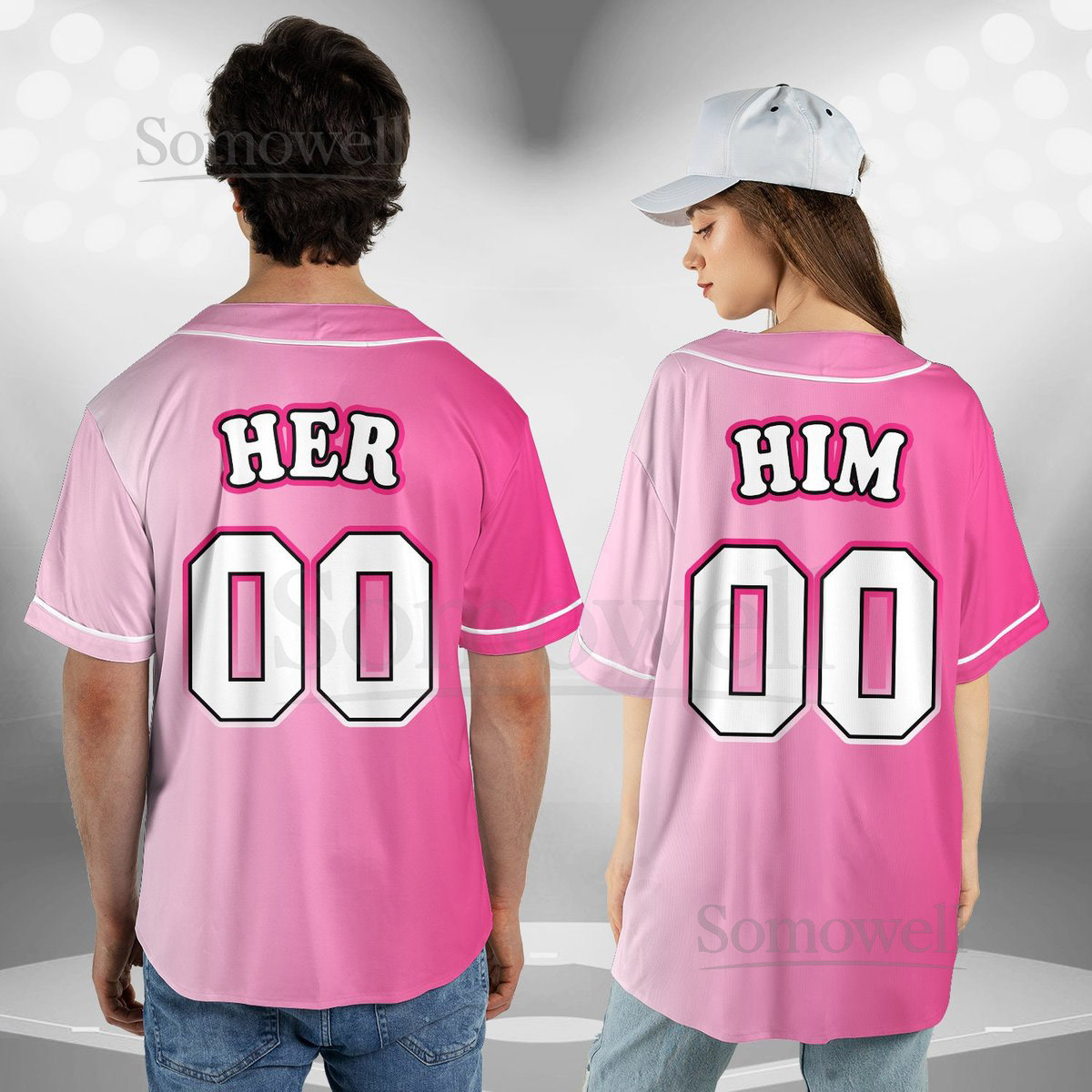 Personalized Couple Baseball Jersey Custom Matching Couple Jersey Baseball Jersey For Anniversary Wedding Valentine Christmas_076