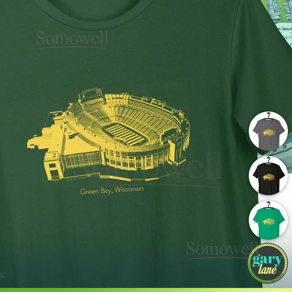Green Bay Wisconsin T-Shirt Packers Lambeau Field Gift WI Sports Fan Present Green and Gold Frozen Tundra Titletown LaFleur Love Football_501