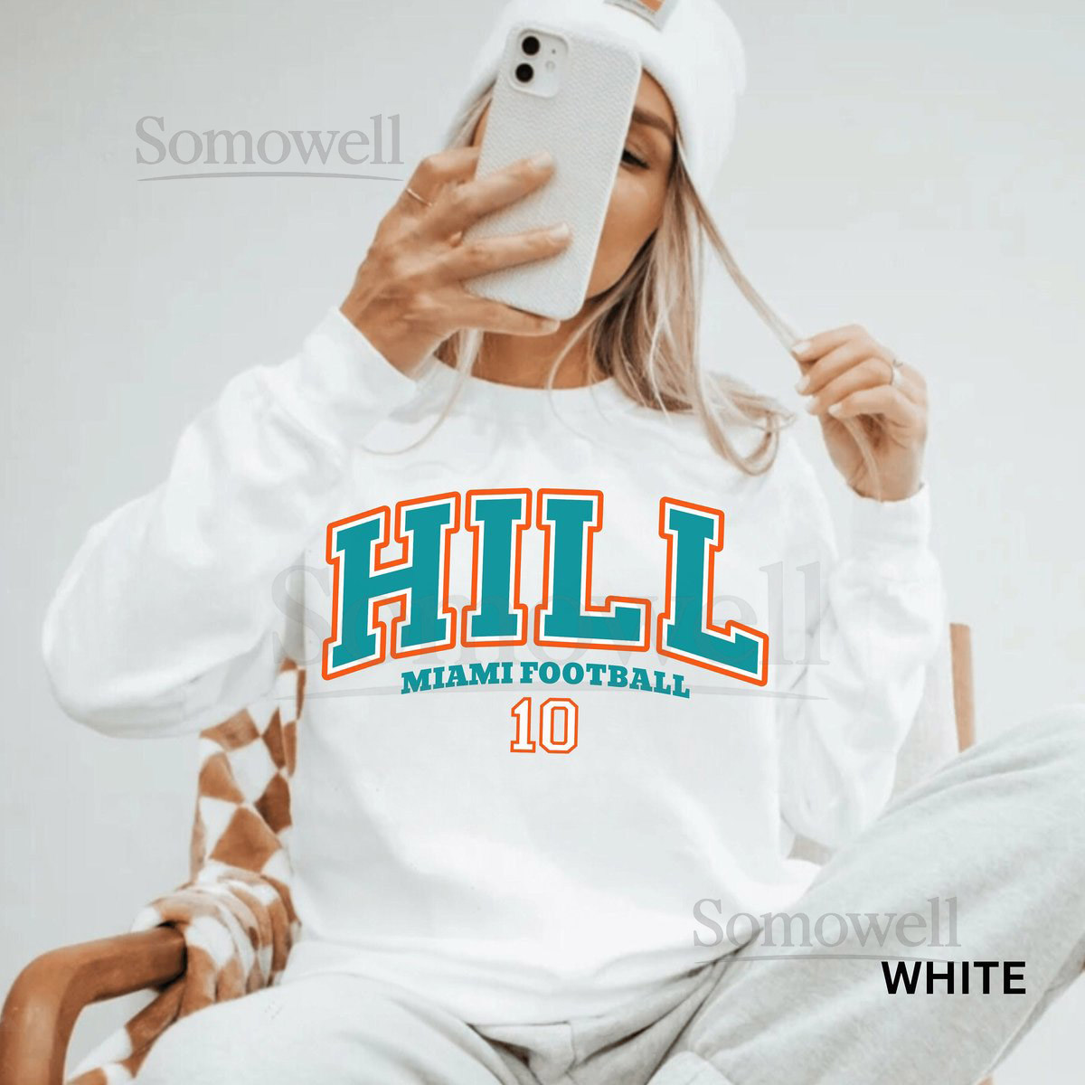 Tyreek Hill Sweatshirt Tyreek Hill Shirt Miami Football Sweatshirt Vintage Miami Football Shirt Dolphin Football Shirt_574