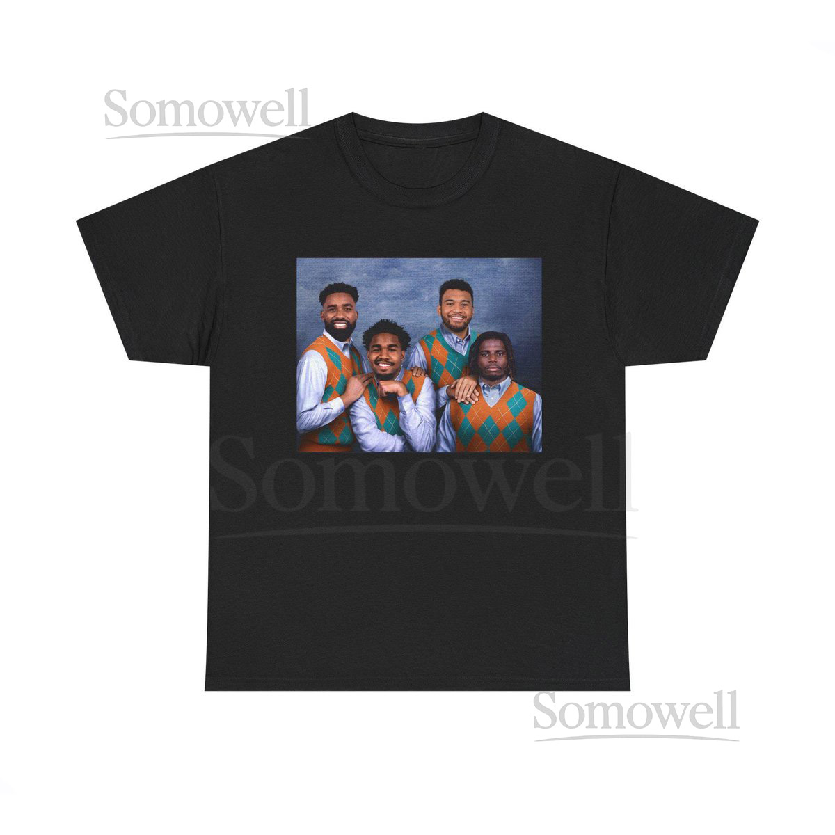 Raheem Mostert Jaylen Waddle Tua Tagovailoa and Tyreek Hill Funny Step BrothersUnisex Heavy Cotton Tee_505