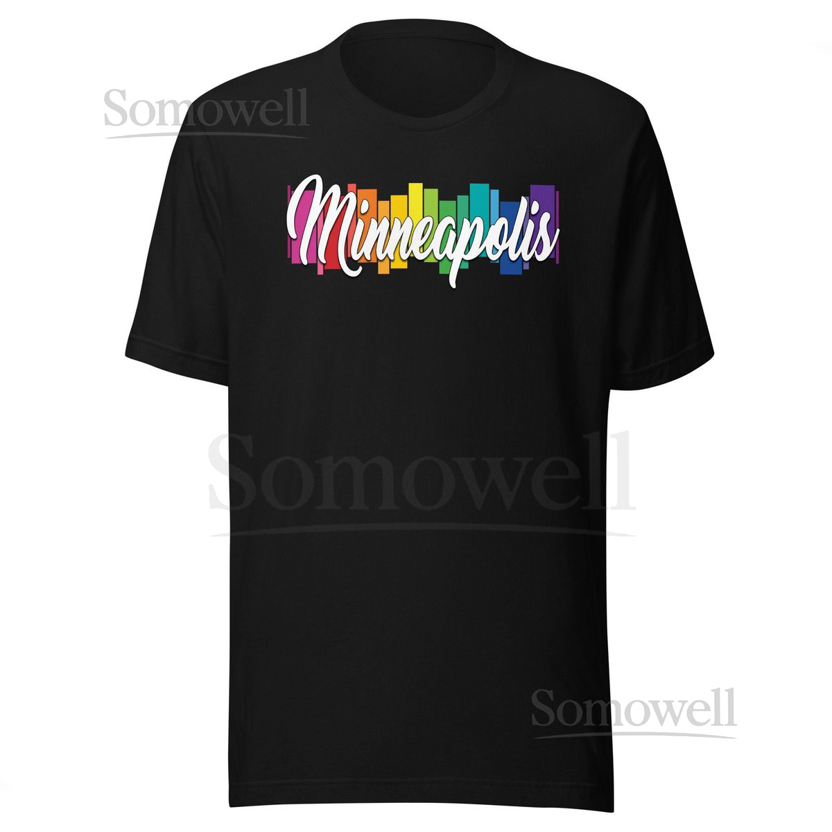 Minneapolis Rainbow T-Shirt Midwest Pride Tee Colorful LGBTQ Design for Twin Cities Travelers and Locals_580