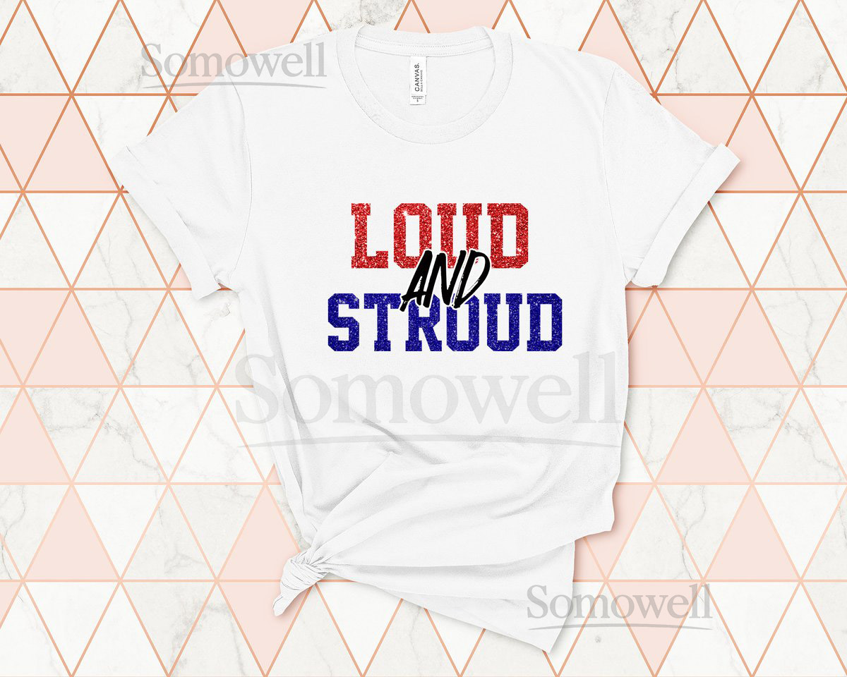 Loud and Stroud Shirt CJ Stroud Shirts Glitter Football Shirts Houston Texans Shirt Plus Size Texans Shirt Bulls on _760