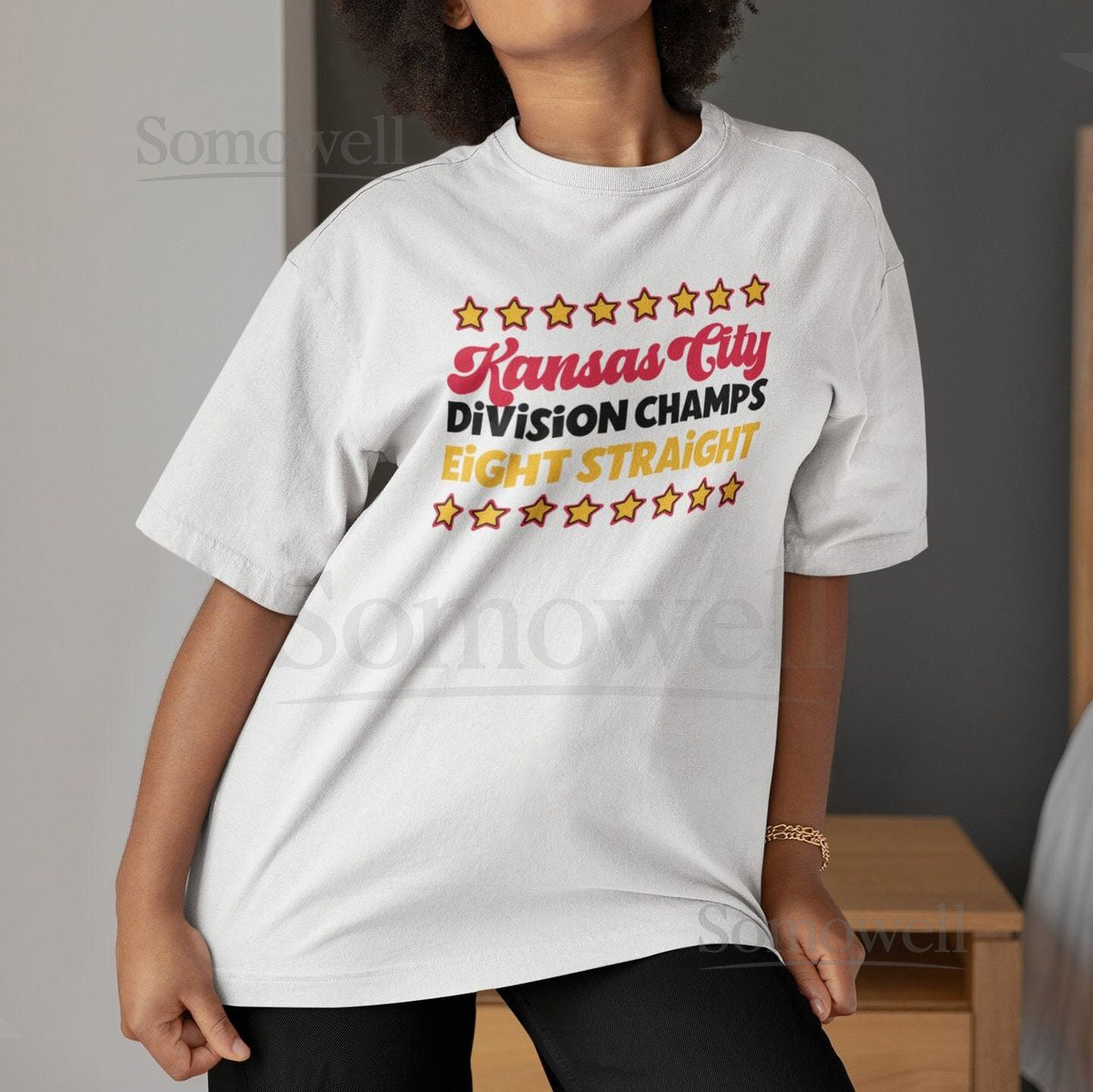 Kansas City Football Eight Straight Division Champions T-Shirt Vintage Style KC West Division Champs Tee Retro Chief Football Fan Shirt_342