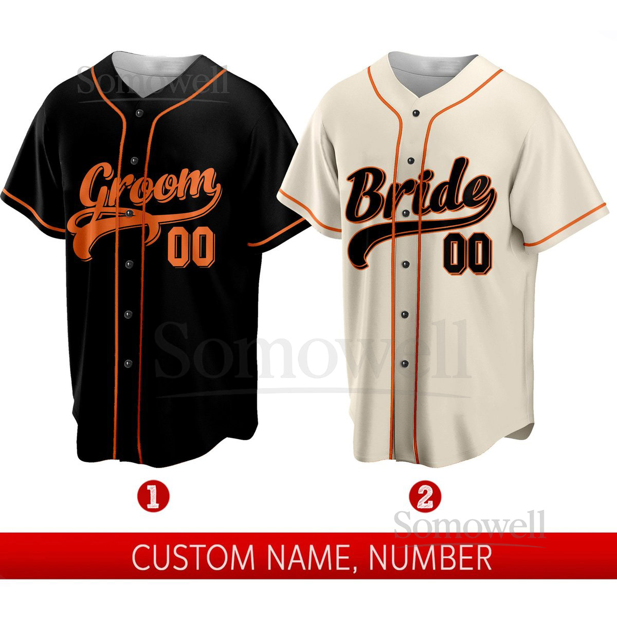 Personalized Bride And Groom Baseball Jersey Custom Matching Couple Jersey Baseball Jersey For Engagement Married Couple Wedding Jersey_050